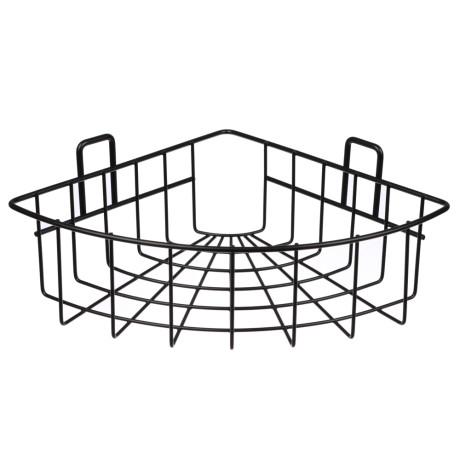 VETTA Полка настенная, угловая, металл, 30,5x22x8 см, черный