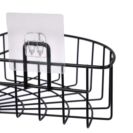 VETTA Полка настенная, угловая, металл, 30,5x22x8 см, черный