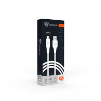 BY Кабель для зарядки Type-C, 1 м, Быстрая зарядка, 11V/6A, 66W, прорезиненный, белый