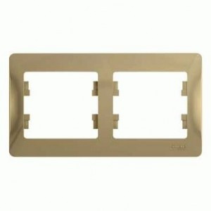 Systeme Electric GLOSSA рамка СУ 2 мест. титан (горизонт.) GSL000402 (30!)