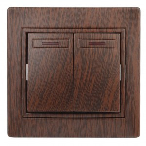 ЭРА Intro Plano выкл. СУ 2 кл. инд. 10А IP20, венге 9052