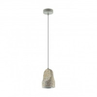 ODEON LIGHT 7010/1C L-VISION ODL25 св-к подвес св-к серый/камень IP20 LED 1x5W 3000K 220V PIETRA