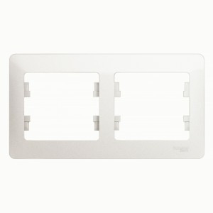 Systeme Electric GLOSSA рамка СУ 2 мест. перламутр (горизонт.) GSL000602 (30!)