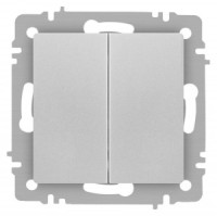 ЭРА Intro Accent мех. выкл. СУ 2 кл. 10А 250В, алюминий 6-104-03