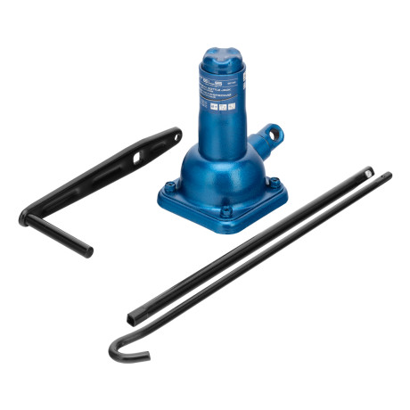 Домкрат механический бутылочный, 2 т, h подъема 210 - 390 мм, 2 части (домкрат, ручка) Stels
