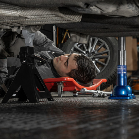 Домкрат механический бутылочный, 2 т, h подъема 210 - 390 мм, 2 части (домкрат, ручка) Stels