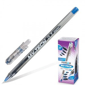 Ручка шариковая PENSAN " MY-TECH", 0,7мм, синяя, чернила на масл.осн., корпус прозр  2240 / 141595