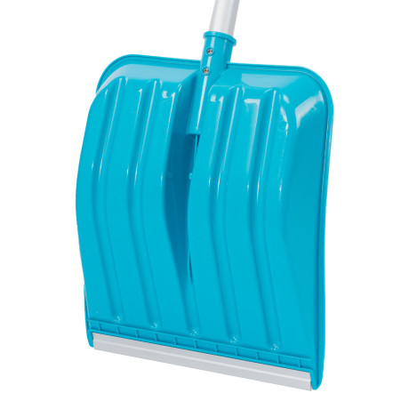 Лопата для уборки снега, полипропилен, 350х405х1300мм, алюминиевый черенок, ПВХ накладка, LUXE Palisad