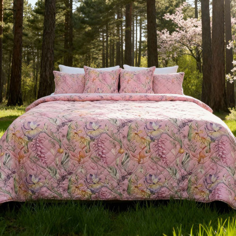 PROVANCE Ботаника Покрывало стеганое принтованное 200х220см, 100% полиэстер, 2 дизайна