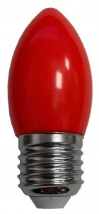 Ecola свеча E27 2W Красный матов. 82x37 C7TR20ELY (10!)