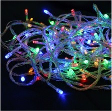 LEEK Гирлянда-занавес св/д 240LED RGB, 8 реж.,3x2м, прозрач.провод, IP20 XMAS 01