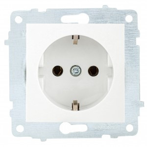 OVIVO мех. роз. СУ 1 мест. (земля) белый (ко всем рамкам) 600-000301-217