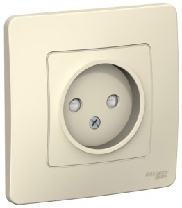 Systeme Electric BLANCA роз. СУ 1 мест. 16А молоч. (пл.осн. штор.) BLNRS000112 (10!)