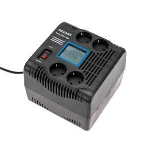 REXANT стабилизатор напряжения портативный REX-PR-1000 релейный 1ф. 1000ВА (800Вт), 160-260В, 8%