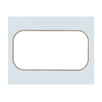 EKF Стокгольм рамка для розетки 2 мест. белая с линией цвета шампань (PC) EYM-G-305-20