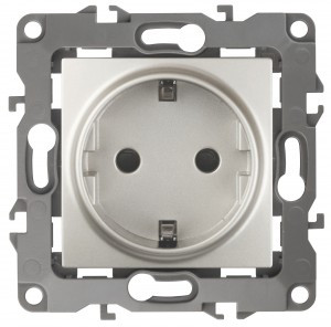 ЭРА 12 мех. роз. СУ 1 мест. 16А земля, шторки, перламутр, автоклеммы 12-2102-15 3941