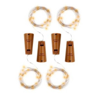 ФАЗА Гирлянды DC-G04-20YS4, комплект 4 шт., Пробки, желт., 20 LED, 3xAG13 .5047914