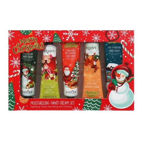 Набор увлажняющих кремов для рук 5 шт х 30 гр тм SADOER Merry Xmas, #1, подар.уп.
