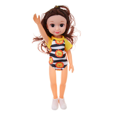 ИГРОЛЕНД Кукла 35 см с акс. "На пляж", PVC, PP, 20х6,2х34 см, 3 дизайна