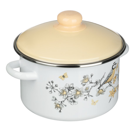 Люмен Кастрюля эмалированная 3л, индукция