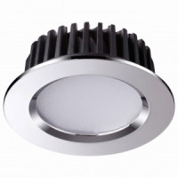 NOVOTECH 357601 NT18 158 хром встр. св-к IP44 св/д 3000K 2K 10W 100-265V DRUM 700lm D102