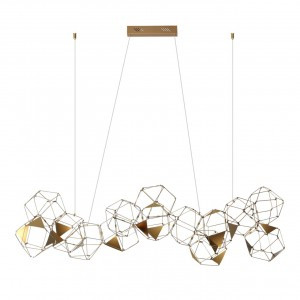 ODEON LIGHT 5086/64L L-VISION ODL25 ант.бронз/мет Люстра LED 64W 4000K 3800lm TRELLIS