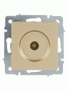 Lezard VESNA мех. роз. TV СУ 1 мест. (RG6 оконеч) (корп. ABS) золото 742-3688-130