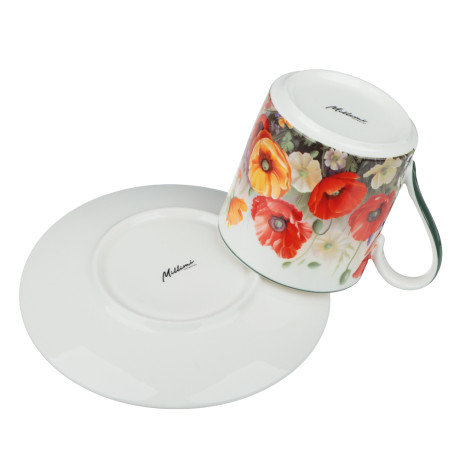 Набор чайный 2 пр., 250мл, MILLIMI, Маки, фарфор