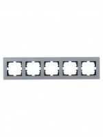 Lezard VESNA рамка акрил СУ 5 мест., гориз., асфальт матовый 742-M6980-150