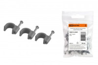 TDM Скоба 6мм круглая пластиковая (серая) (уп. 50шт, цена/уп) (50уп.!) SQ0514-0061