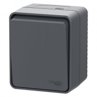 Systeme Electric AtlasDesign Profi54 выкл. ОУ 1 кл. кнопка 10А антрацит (IP54) ATN544015(12!)