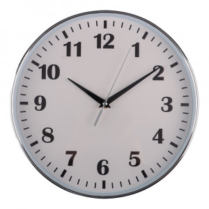 Часы настенные круглые, пластик, d30 см, 1xAA, арт.06-8