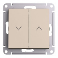 Systeme Electric AtlasDesign мех. выкл. СУ 2 кл. жалюзи, 10А, ПЕСОЧНЫЙ ATN001219 (5!)