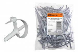 TDM ХД хомут дюбельный  7х150мм серый (50шт/уп., цена за 1 уп.) (5!) SQ0539-0021