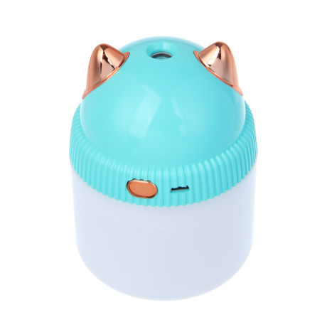 LEBEN Увлажнитель воздуха Котик, 220мл, подсветка, 11x8x8см, питание 5В/0.4А от USB, 2Вт