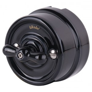 Werkel выкл. ОУ на 4 положения 2 кл. Retro (черный) Ретро керамика W5620008 a051452