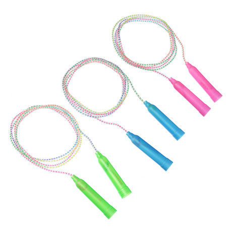 SILAPRO Скакалка радужная, пластик, ПВХ, 2,3м х 4,3мм, 3 цвета