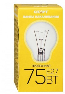 СТАРТ Б E27 75W ЛОН прозрачная
