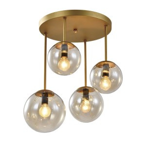 Rivoli люстра Emma 3117-304 4хE27 40W золото, тонированный 410х410х460 53040