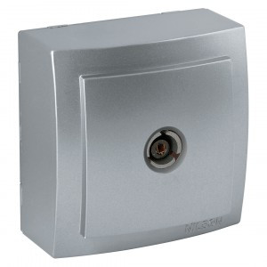 Nilson THEMIS роз. TV ОУ 1 мест. серебро (RG6, проходн.) 26131032