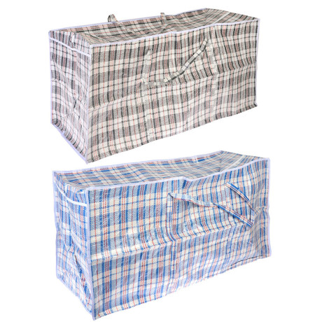 Сумка хозяйственная тм VETTA Клетка, 100x50x40см, 200 литров, до 15кг, полипропилен, 2 цвета