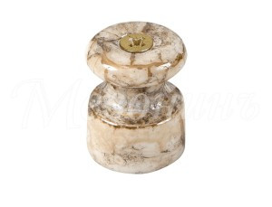 МЕЗОНИНЪ РЕТРО Изолятор фарфор (керамика) D18,5х24мм мрамор (уп.20шт, цена за шт) GE70027-19 20шт