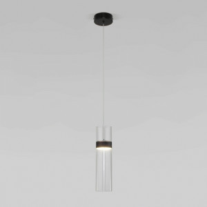 Eurosvet св-к подвес. LED 12W 4K 594lm 80х80х1200 мет проз./черн Lumen 50244/1 LED Умный дом a061288