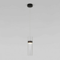 Eurosvet св-к подвес. LED 12W 4K 594lm 80х80х1200 мет проз./черн Lumen 50244/1 LED Умный дом a061288