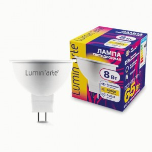 Lumin'arte лампа св/д GU5.3 8W (640lm) 3000К 2K MR16 47x50 LSTD-MR16-8W3KGU5.3