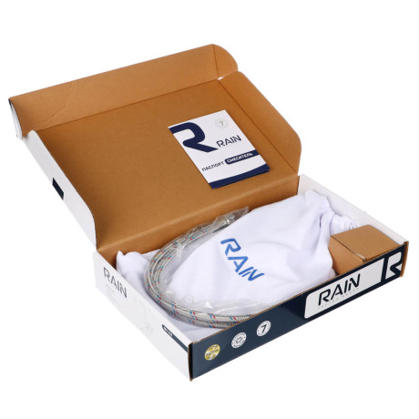 RAIN Смеситель для кухни Алмаз, высокий излив, картридж 35мм, гайка, латунь, хром