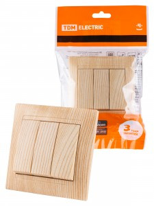 TDM Лама выкл. СУ 3 кл. 10А сосна SQ1815-0303