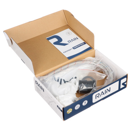 RAIN Смеситель для кухни Гранат, длинный плоский излив, картридж 40мм, гайка, латунь, хром