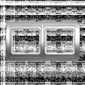 Smartbuy Марс Рамка 2-местная горизонтальная серебро  (SBE-02s-00-FR-2)