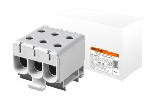 TDM Клемма вводная силовая КВС 6 вводов 6-50 кв.мм. проходная, серая (8!) SQ0833-0110